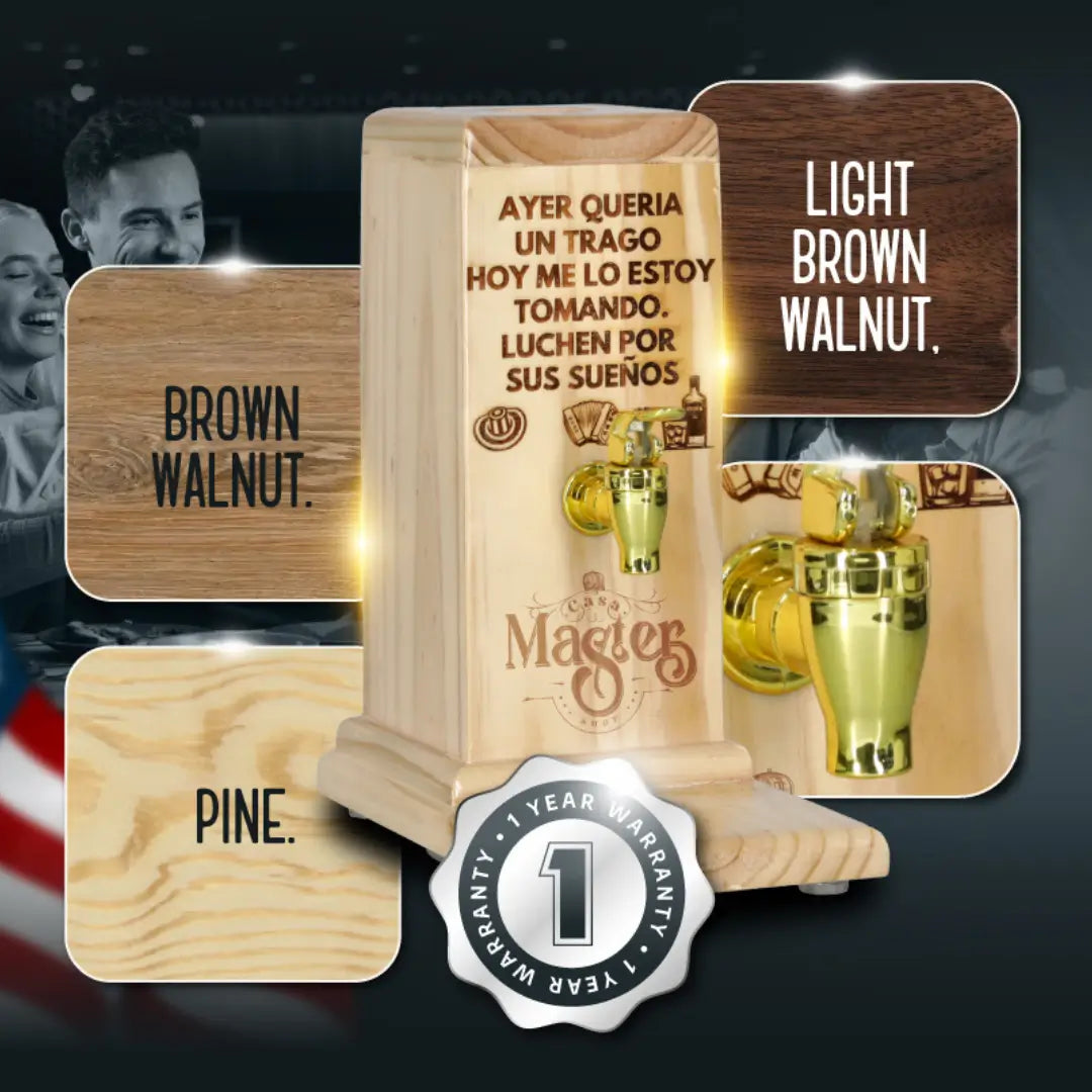 Casa Master®️ Wooden Liquor Dispenser Patriot Edition