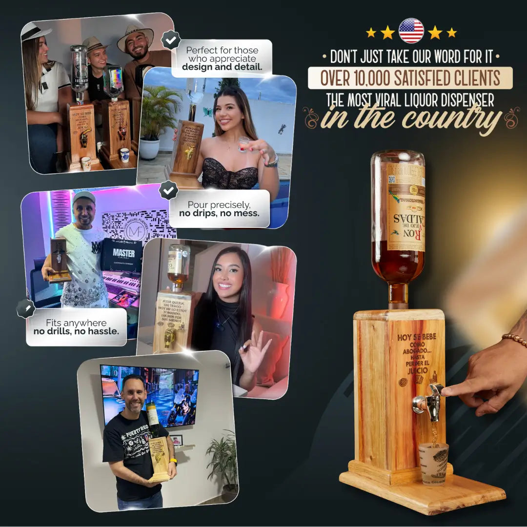 Casa Master® Wooden Liquor Dispenser