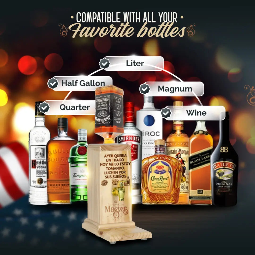 Casa Master® Wooden Liquor Dispenser