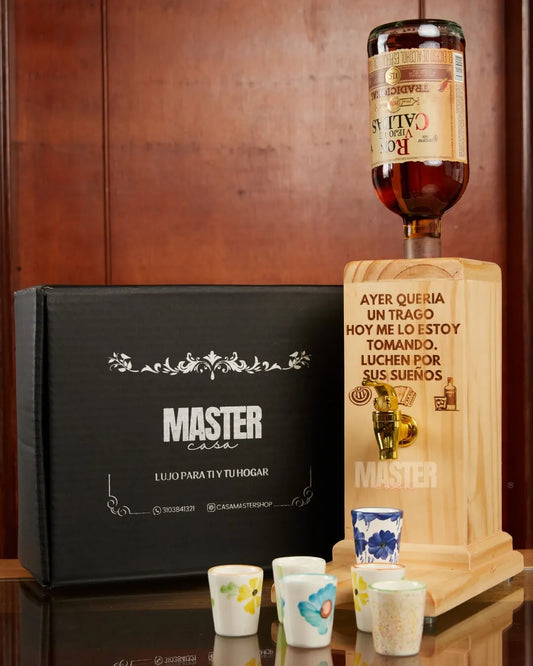 Casa Master® Wooden Liquor Dispenser: Pour with Style.