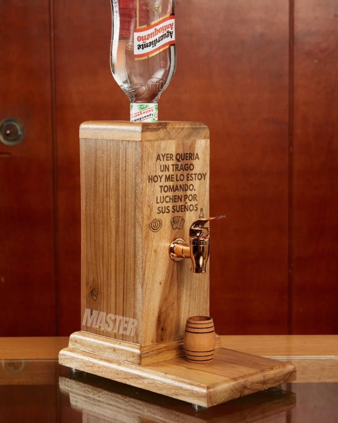 Casa Master® Wooden Liquor Dispenser: Pour with Style.