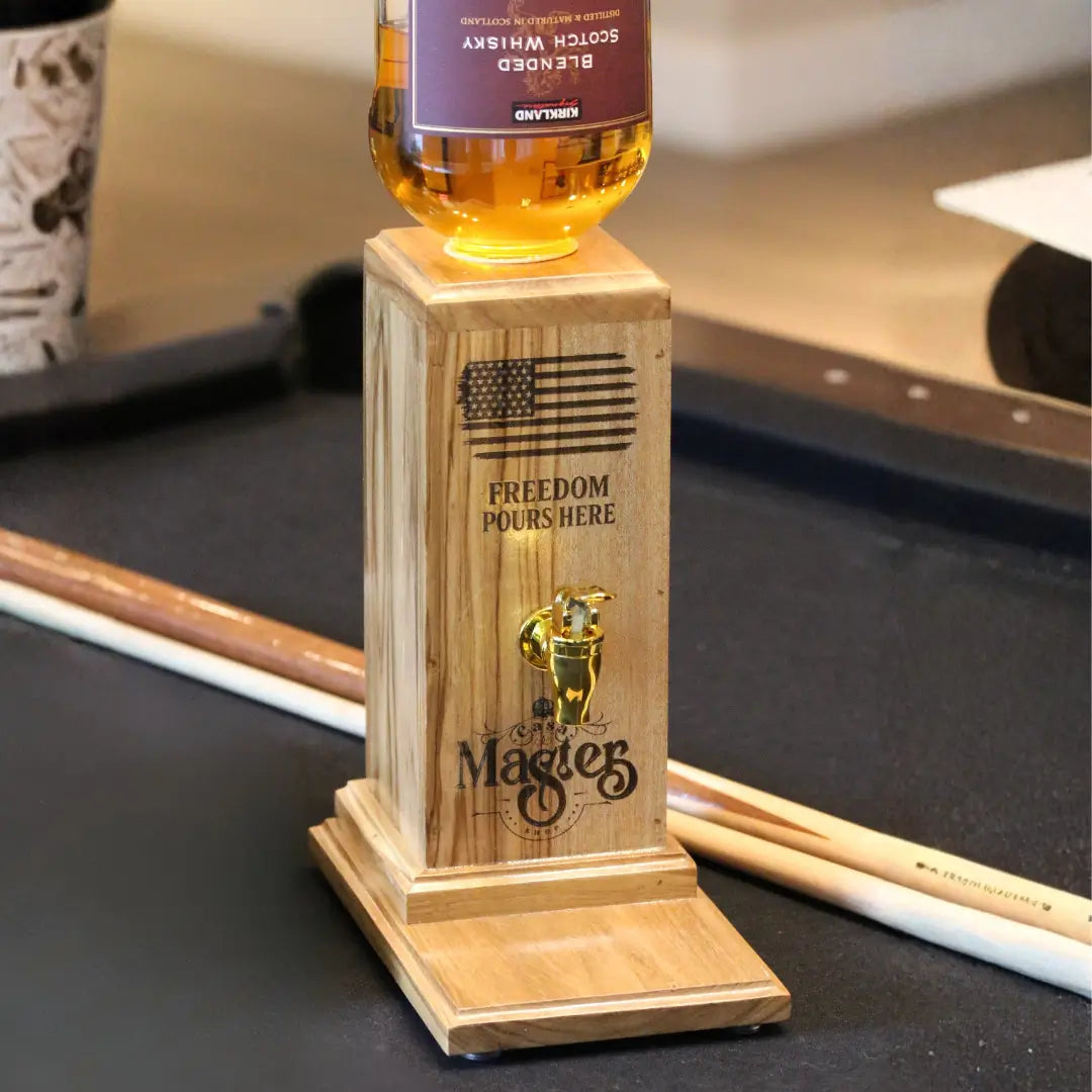 Casa Master®️ Wooden Liquor Dispenser Patriot Edition