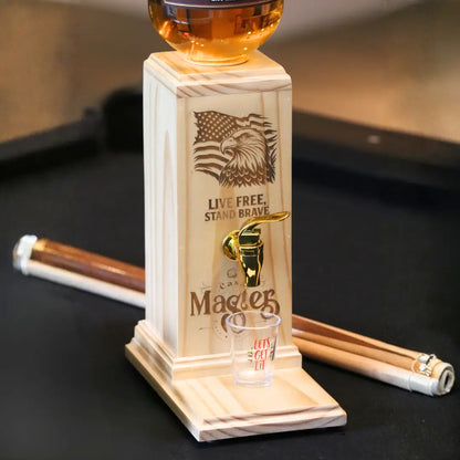 Casa Master®️ Wooden Liquor Dispenser Patriot Edition